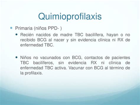 Ppt Tuberculosis Ppd Y Quimioprofilaxis Powerpoint Presentation