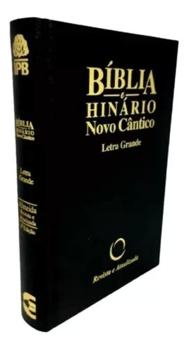 Bíblia E Hinário Novo Cântico Preta Capa Dura Letra Grande Ipb