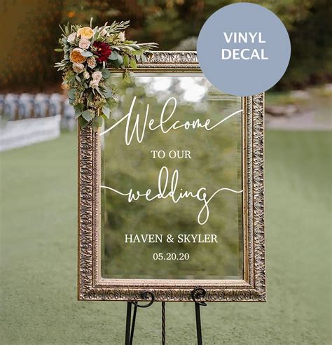 Wall Décor Home Décor Wedding Decal for Mirror or Plexiglass Welcome to