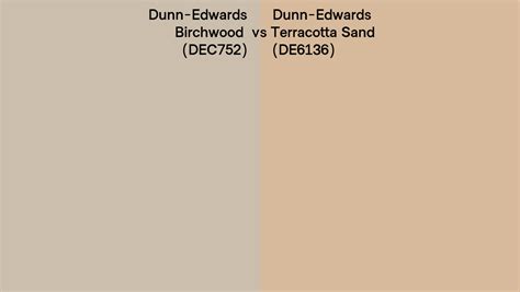 Dunn Edwards Birchwood Vs Terracotta Sand Side By Side Comparison