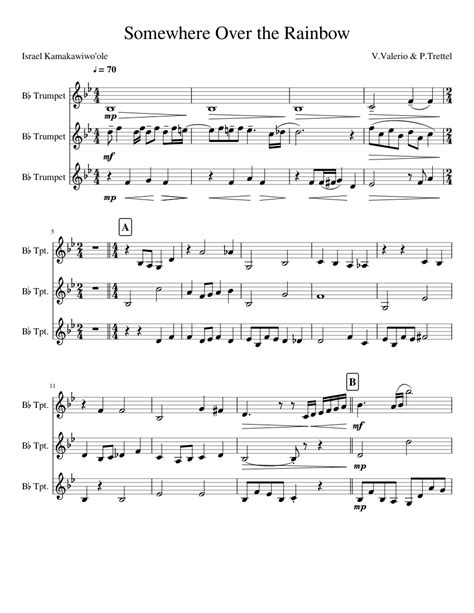 Somewhere Over The Rainbow Sheet Music For Trumpet Download Free In