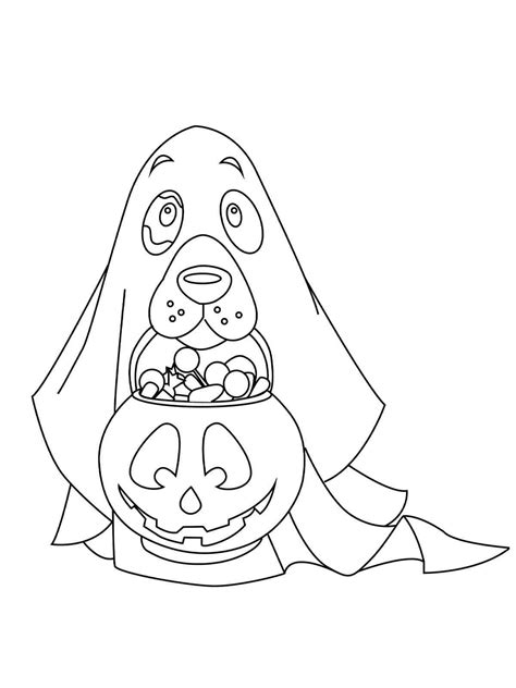 Halloween Dog Coloring Page Free Printable