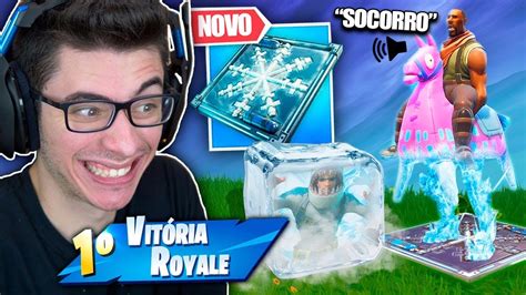 Encontrei A Nova Armadilha De Gelo E Matei Geral Fortnite Battle