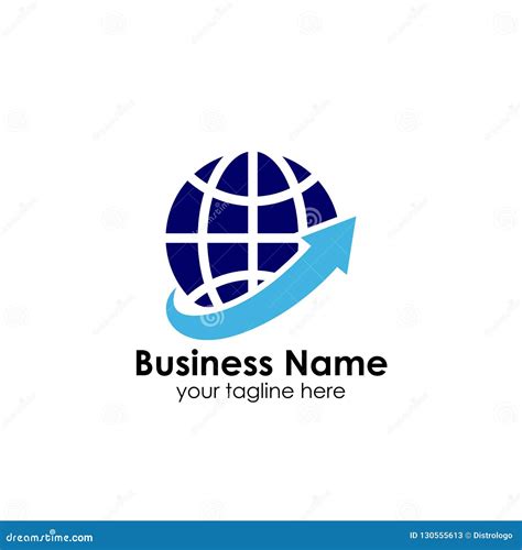 World Finance Business Logo Template Globe With Arrow Vector Logo