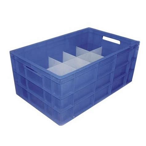 Blue Plastic Fabricated Hdpe Crate For Industrial Capacity