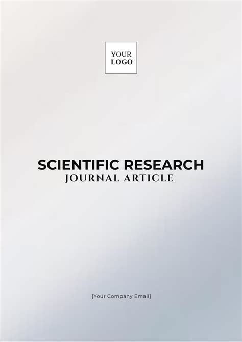 Free Scientific Research Journal Article Template Edit Online