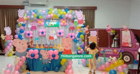 Peppa Pig Theme Birthday Party Decoration Bangalore Catering Services