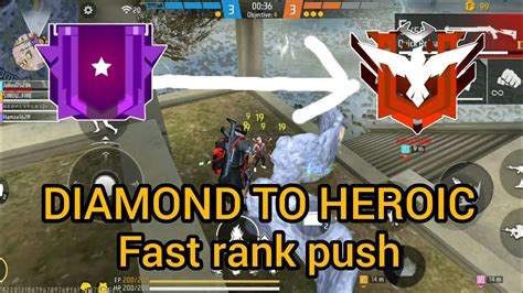 Diamond To Heroic Fast Rank Push Cs Ranked 4 Vs 4 Gameplay Free Fire Youtube