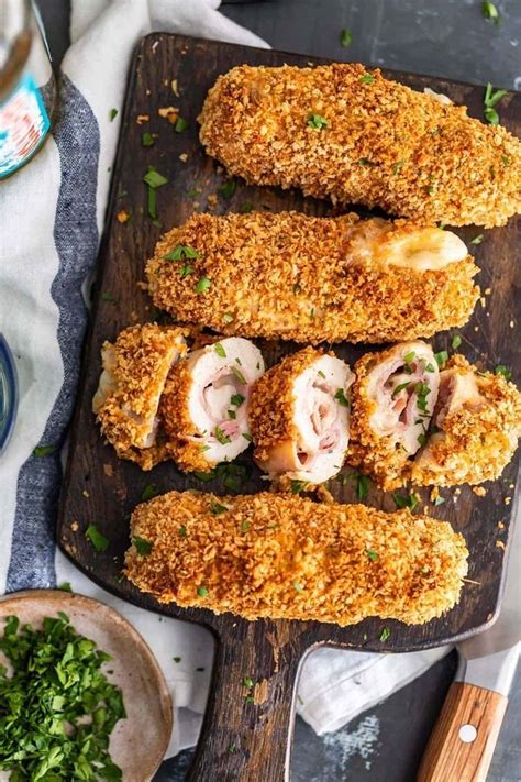 Rezept Cordon Bleu Paniertes H Hnchefleisch Gef Llt Mit Schinken Bacon