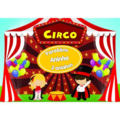 Painel Festa Circo Em Lona Personalizado Shopee Brasil