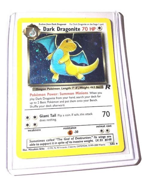 Dark Dragonite Team Rocket Set Holo Pokemon Card Etsy