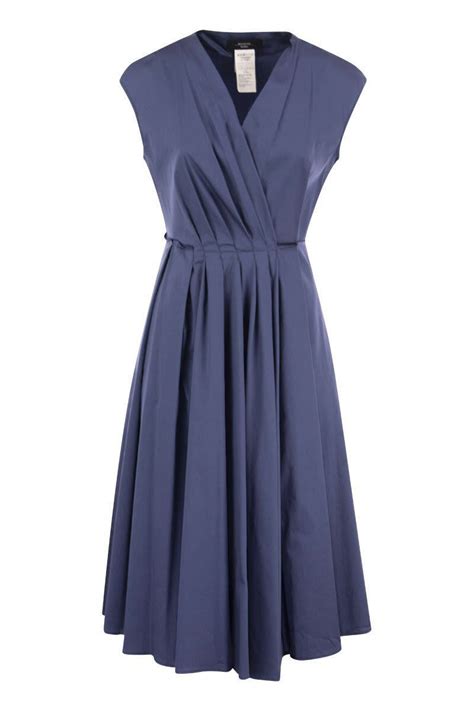 Buy Max Mara Vertice Satin Midi Dress Blue At 33 Off Editorialist