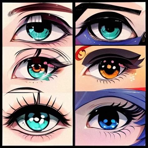 Ai Art Generator: a border Anime Eyes: Craft a border with various ...