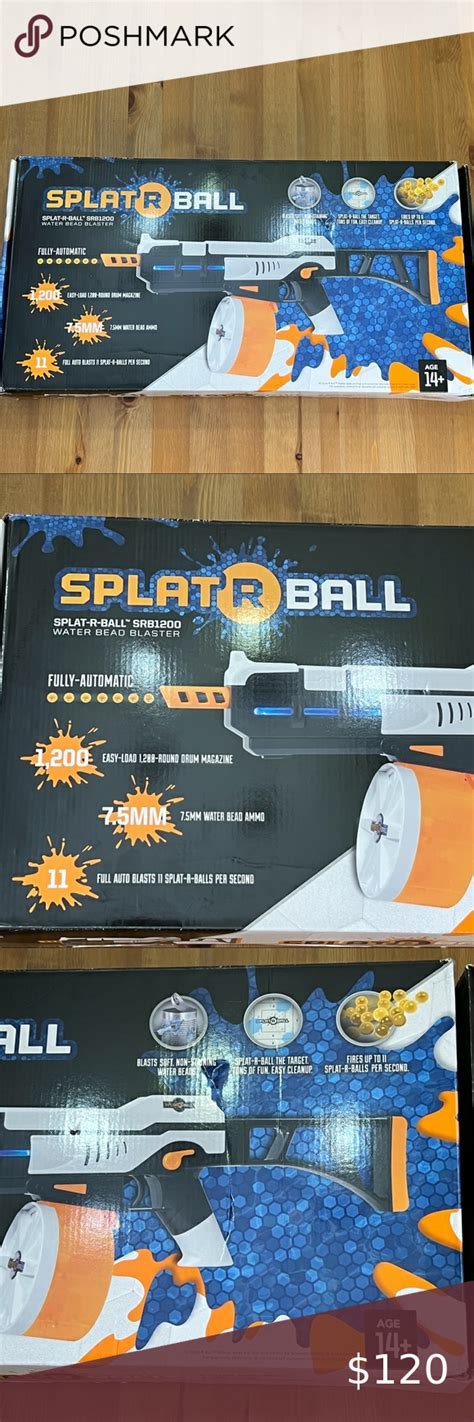 Splatrball Srb Full Auto Water Bead Gel Ball Blaster Kit New