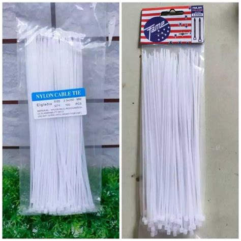 Jual Kabel Tis Ties Putih 10cm 15cm 20cm 25cm 30cm 1pack Isi 100pcs