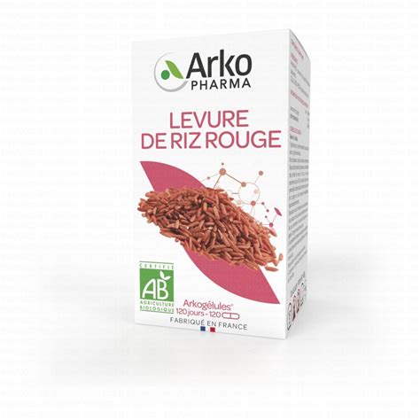 ARKOPHARMA Arkogelules Levure de Riz Rouge 120 gélules