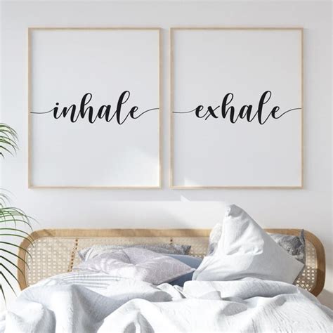 Inhale Exhale Print Etsy