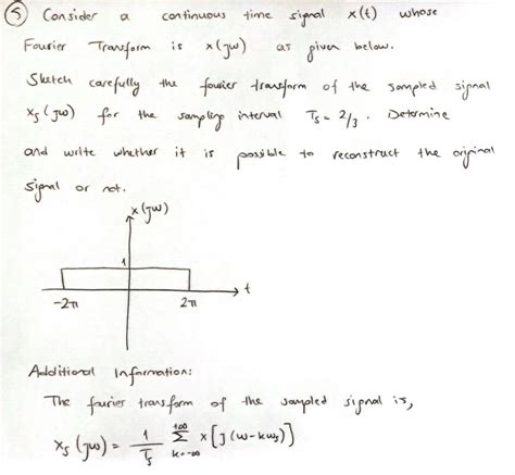 Solved Consider A Continuous Time Signal X T Chegg