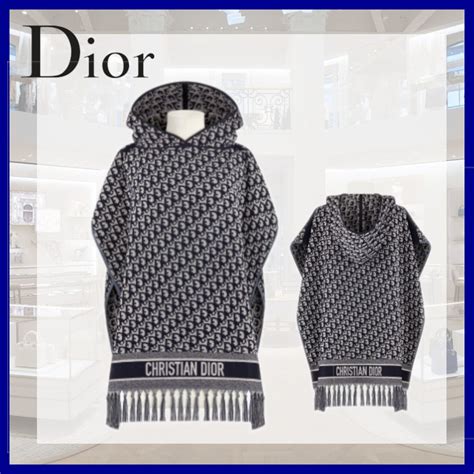 Christian Dior Dior Oblique Hooded Poncho 14cdo370i901c540 In 2022