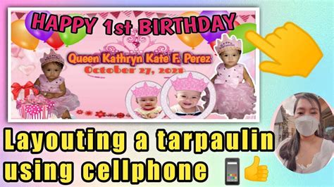 HOW TO LAYOUT A TARPAULIN USING PHONE Paano Mag Layout Ng Tarpaulin