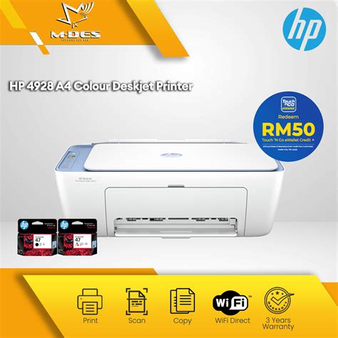 Hp Deskjet Ink Advantage Ultra 4928 All In One Printer Print Scan Copy Wifi Hp 47 Ink Lazada