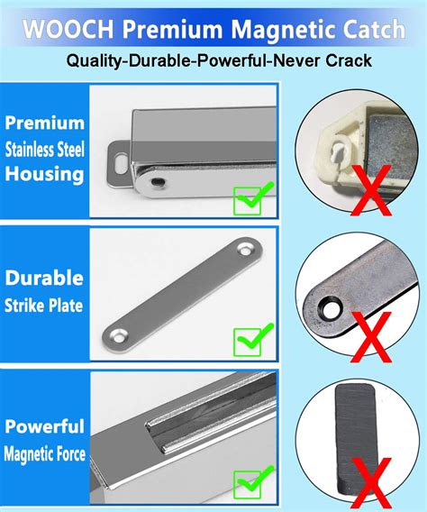 Snapklik WOOCH Door Magnetic Catch 90lb High Magnetic Stainless