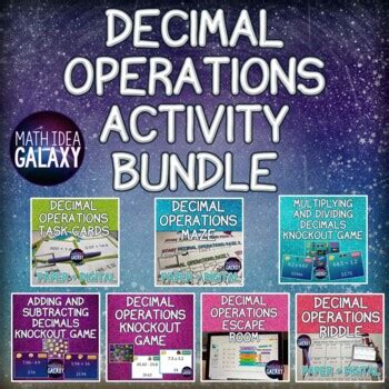 Decimal Operations Activities Bundle By Idea Galaxy Tpt