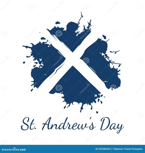 St Andrews Day Background Stock Vector Illustration Of White