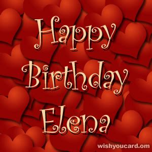 Happy Birthday Elena Free e-Cards