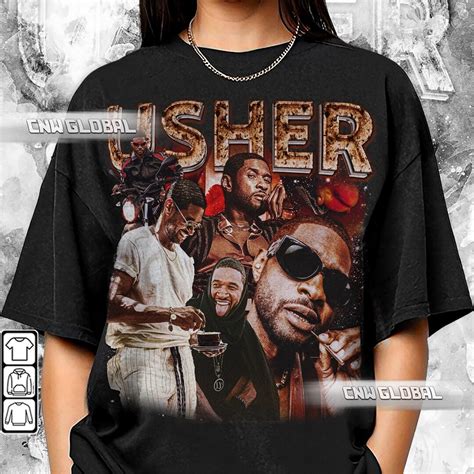 Usher 90s Music Rap Shirt Bootleg Rapper Vintage Retro Y2k Etsy