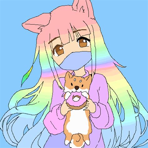 Pixilart - Kawaii Rainbow Anime Girl by xrilakkumax