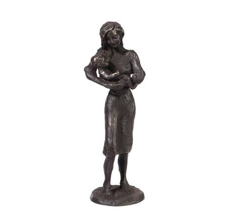 Moeder En Kind Bronzen Beeldje Kunstpakket Kind Geboorte Moderne