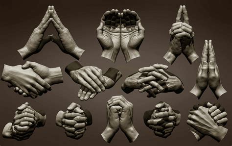 12 Male hand poses - ZBrushCentral