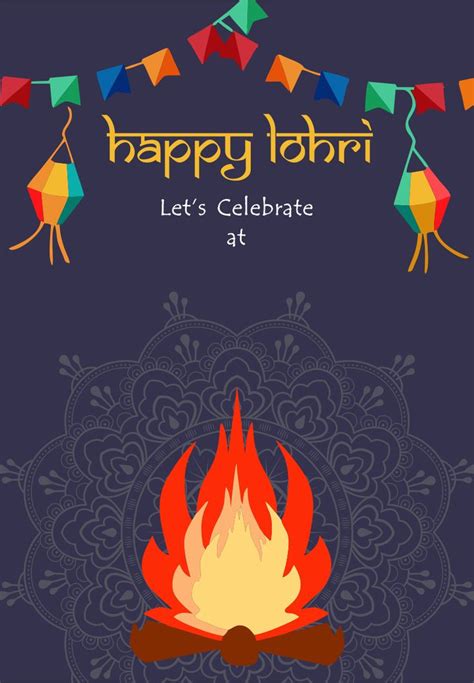 Create Free Lohri E Invite Invitation Card Online For Lohri Premium