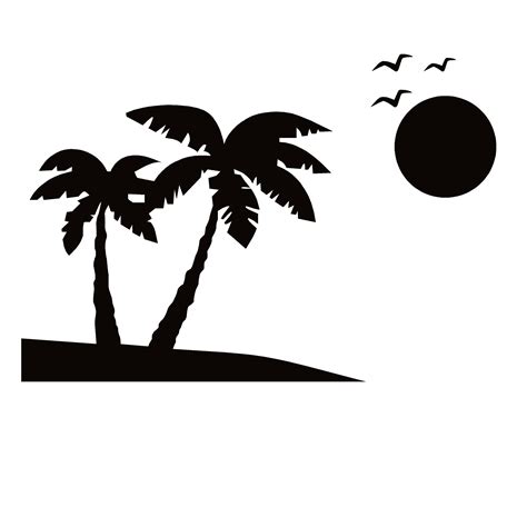 Palm Trees Beach Scene Decal Palm Trees Beach Scene Sticker