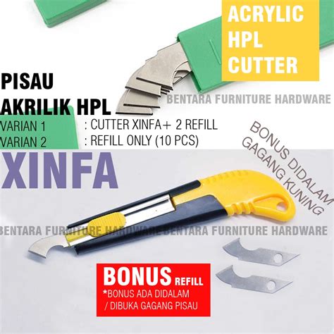 Jual Xinfa Pisau Akrilik HPL Cutter Acrylic Akrilik Bonus 2 Spare Blade