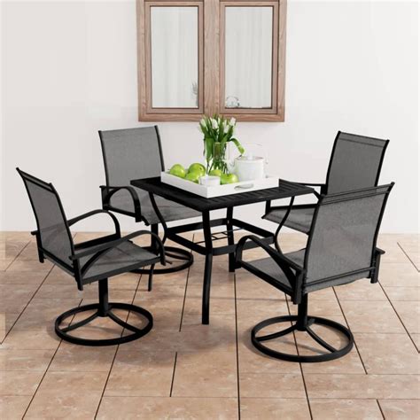 VidaXL 5 pcs conjunto de jantar para jardim textilene e aço Leroy Merlin