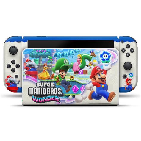 Kit Nintendo Switch Oled Skin E Capa Anti Poeira Super Mario Bros W