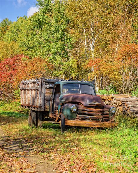 Old Chevy Farm Truck Fall In Vermont Photograph By Edward Fielding Pixels