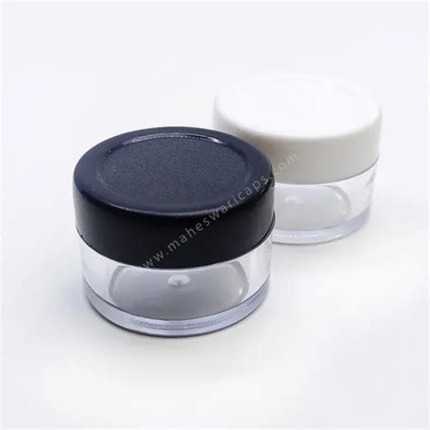 Transparent Round Acrylic San Jar For Cosmetic Product Capacity Gm