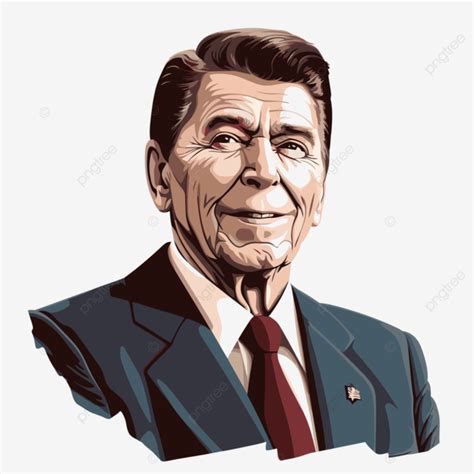 Ronald Reagan Vector Sticker Clipart An Image Of The President Ronald