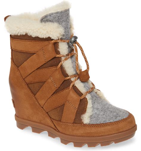 Sorel Joan Of Arctic Ii Cozy Genuine Shearling Wedge Bootie Women Nordstrom