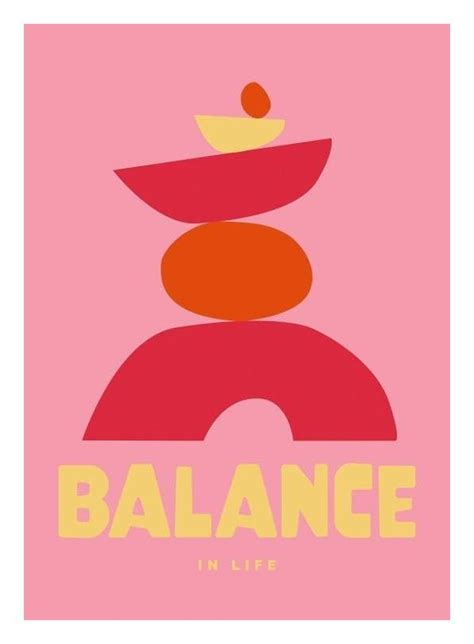 Graphic Balance In Life Plakat In 2024 Life Poster Balance Art