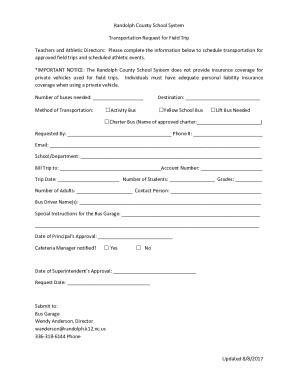 Fillable Online Images Pcmac Transportation Request For Field Trip Fax