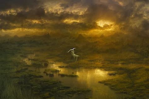 Aerial View Cinematic Fantasy Painting Dungeons And Stable