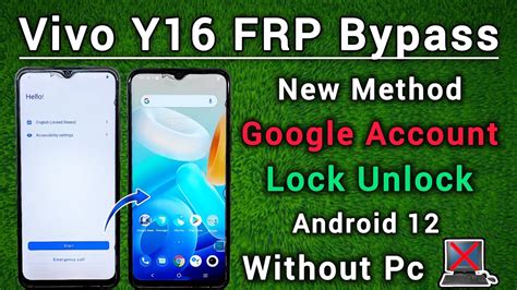 Vivo Y16 FRP Bypass Android 12 New Method Google Account Lock