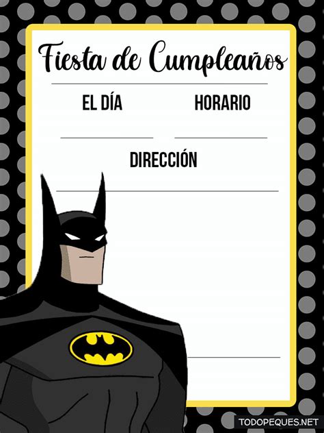 GRATIS Kit Imprimible De Batman Todo Peques