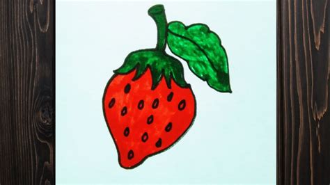 How To Draw A Strawberry Step By Step Strawberry Drawing Easy Youtube