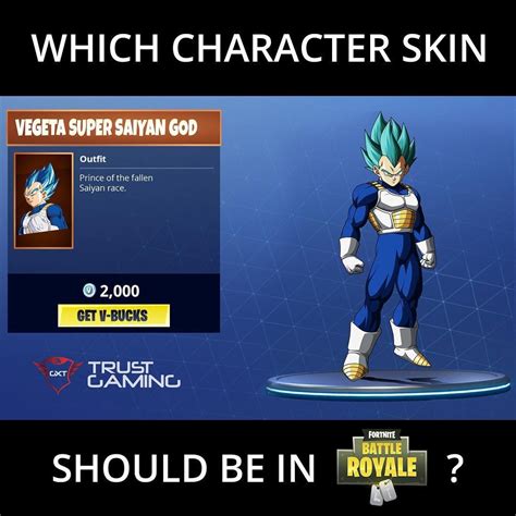 #Vegeta in #Fortnite ?! 😱 Which character skin would be awesome? 🎮 # ...