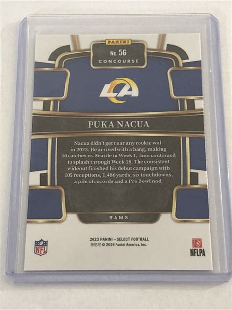 2023 Panini Select Puka Nacua RC Concourse 56 LA Rams Base EBay